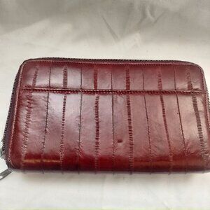 Vintage Eel Skin Leather Wallet